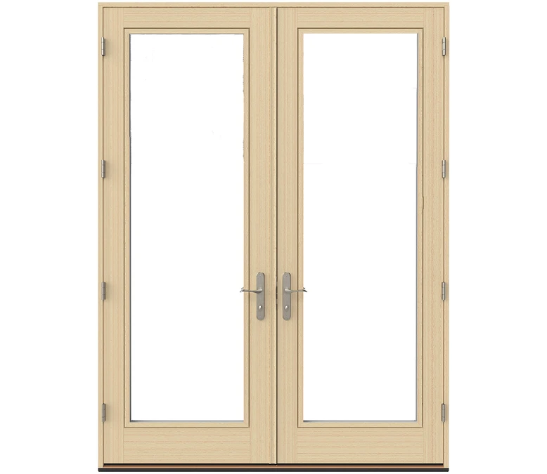 Mobile Pella Lifestyle Series Wood Double Hinged Patio Doors